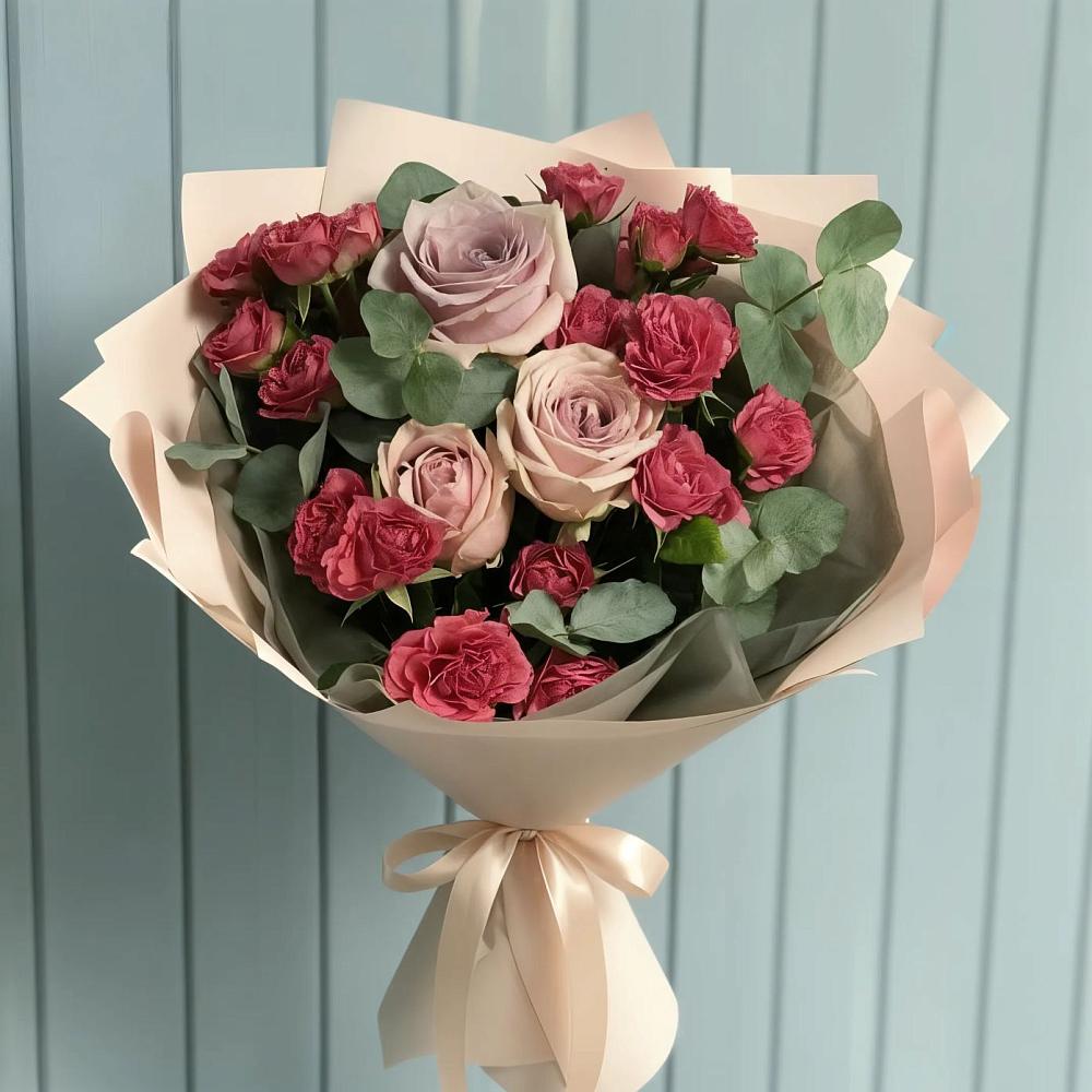 Букет цветов из: Гвоздики и Розы в Мглине