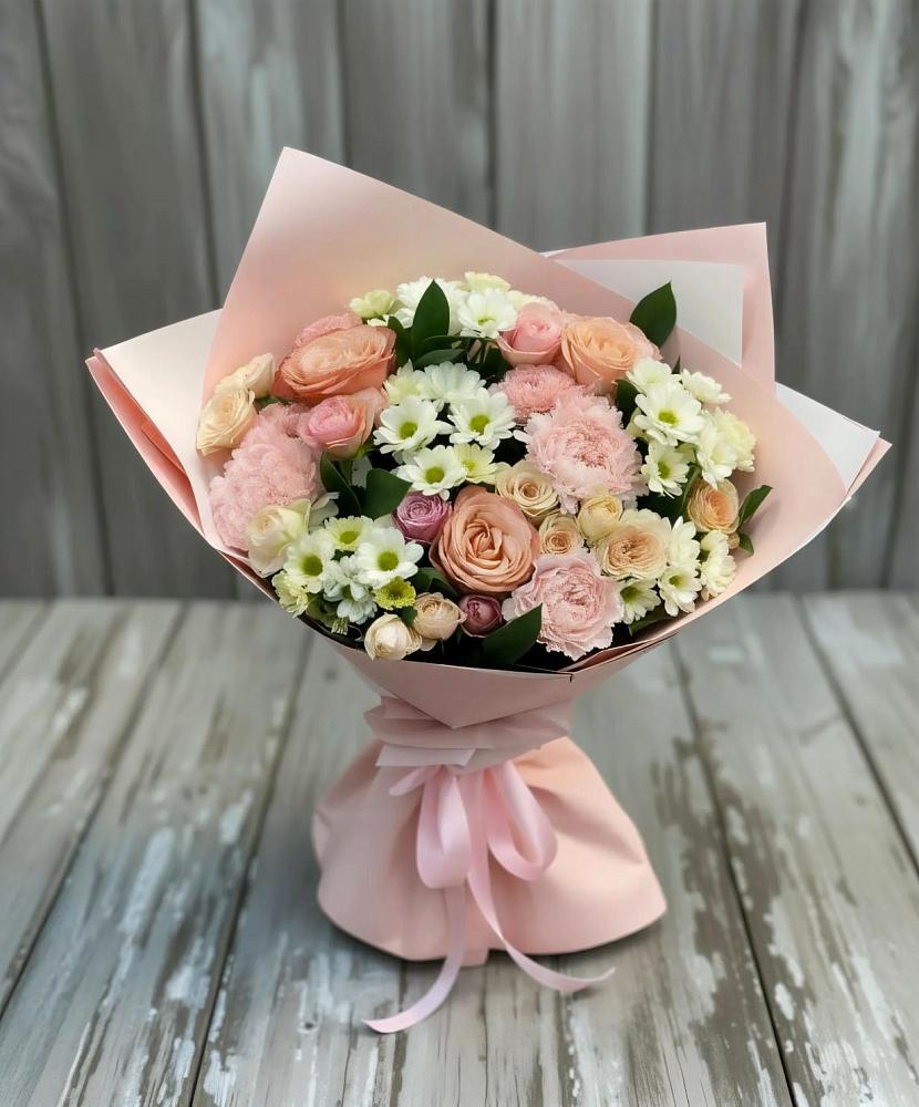 Букет цветов из: Гвоздики, Розы и Хризантемы в Мглине