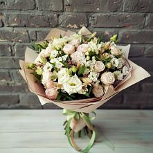 Букет цветов из:  Альстромерии, Розы и Хризантемы в Мглине