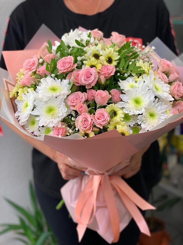 Букет цветов из: Розы и Хризантемы в Мглине