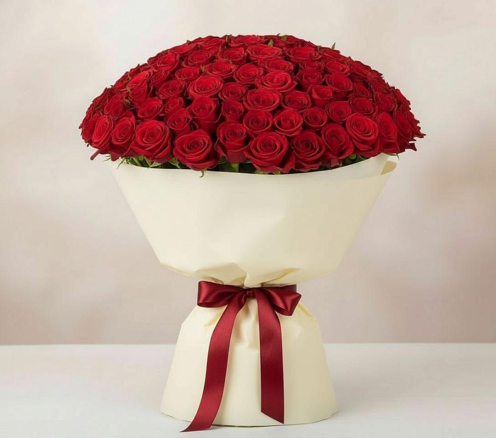 Букет 101 Красная роза Милано в Мглине