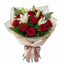 Букет цветов из:  Лилии и Розы в Мглине