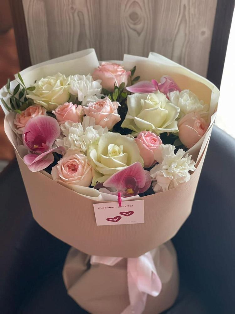 Букет цветов из: Орхидеи, Розы и Гвоздики в Мглине