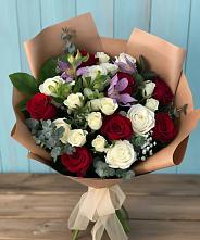 Букет цветов из:  Розы и Альстромерии в Мглине