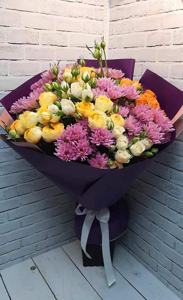 Букет цветов из: Хризантемы и Розы в Мглине