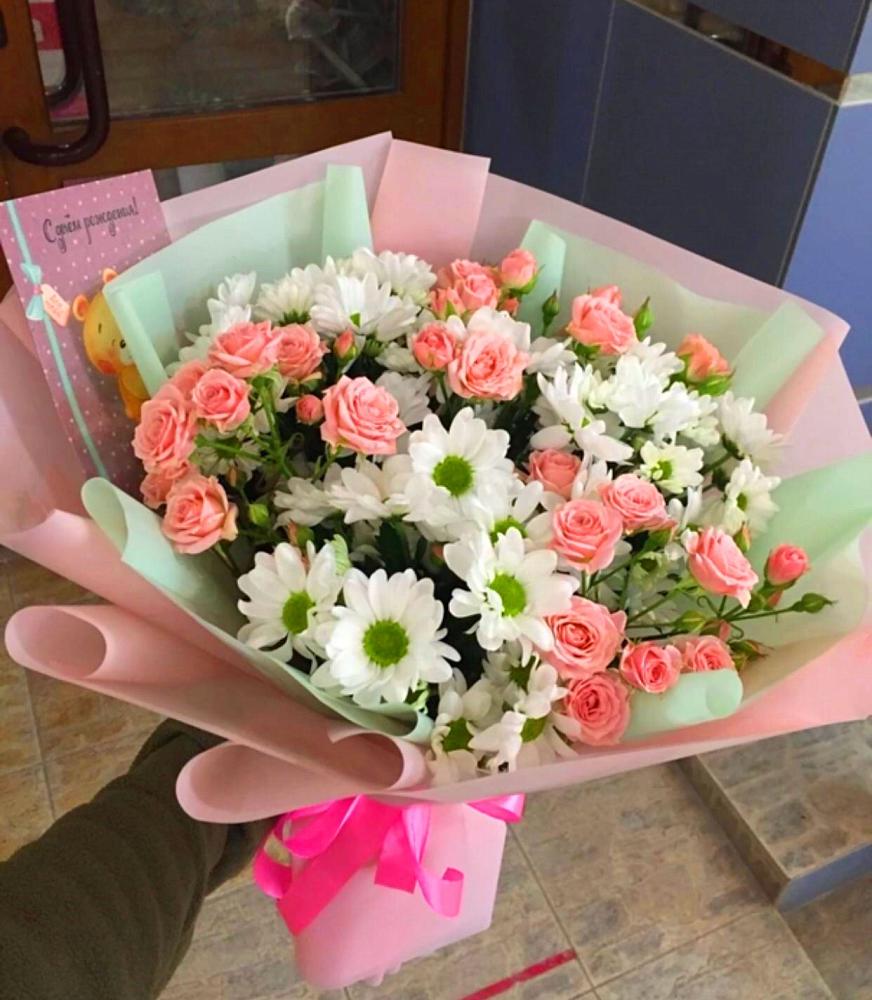 Букет цветов из: Розы и Хризантемы в Мглине