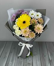 Букет цветов из:  Розы, Герберы и Хризантемы #REPLACE_PRED# Мглине