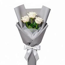 Букет 3 белые розы в Мглине