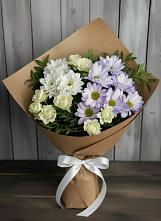 Букет цветов из:  Хризантемы и Розы в Мглине