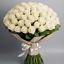 Букет 101 беля роза Белоснежка в Мглине