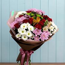 Букет цветов из:  Розы, Хризантемы и Альстромерии в Мглине