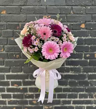 Букет цветов из:  Герберы и Хризантемы #REPLACE_PRED# Мглине
