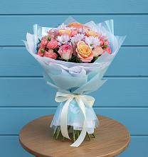 Букет цветов из:  Хризантемы и Розы в Мглине