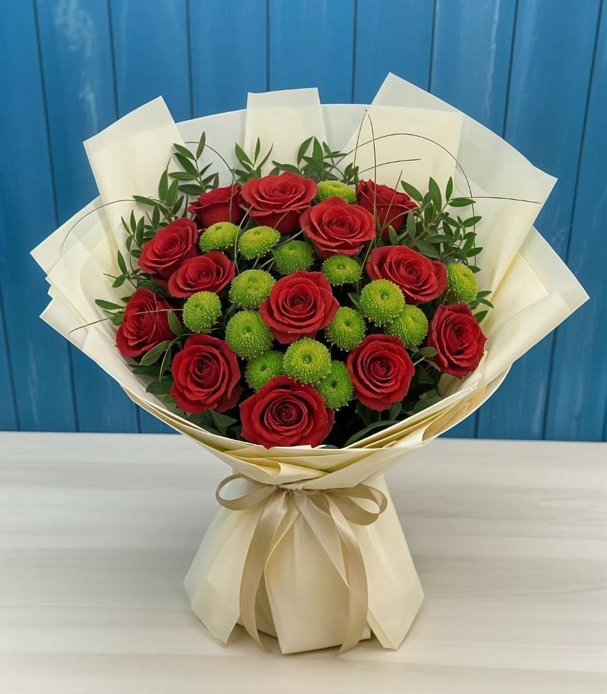 Букет цветов из: Розы и Хризантемы в Мглине